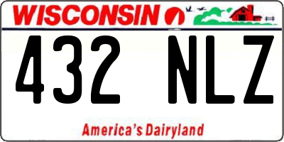 WI license plate 432NLZ