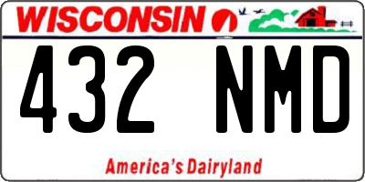 WI license plate 432NMD