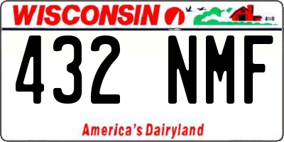 WI license plate 432NMF