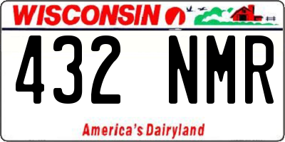 WI license plate 432NMR
