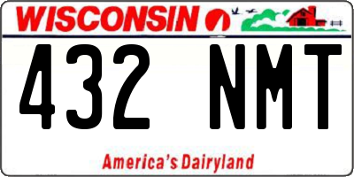 WI license plate 432NMT