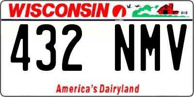 WI license plate 432NMV