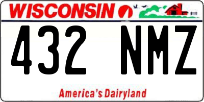 WI license plate 432NMZ