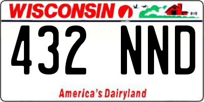 WI license plate 432NND