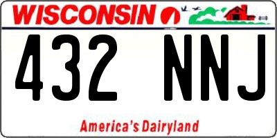 WI license plate 432NNJ