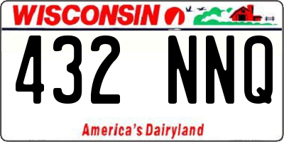 WI license plate 432NNQ