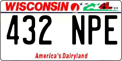 WI license plate 432NPE