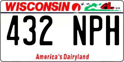 WI license plate 432NPH