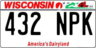 WI license plate 432NPK