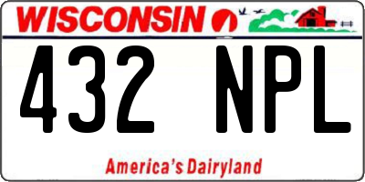 WI license plate 432NPL