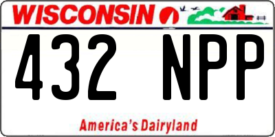 WI license plate 432NPP