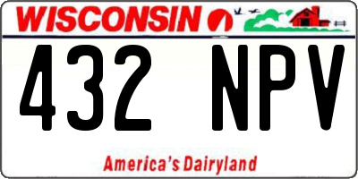 WI license plate 432NPV