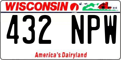 WI license plate 432NPW