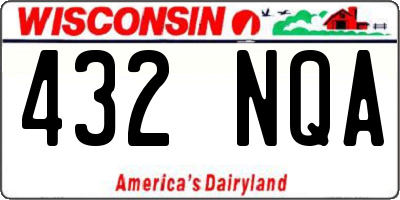 WI license plate 432NQA