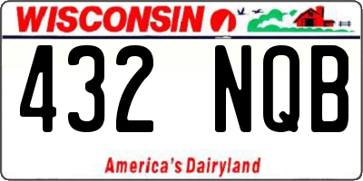 WI license plate 432NQB