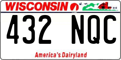 WI license plate 432NQC