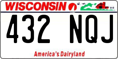 WI license plate 432NQJ