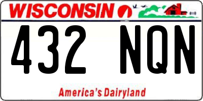 WI license plate 432NQN