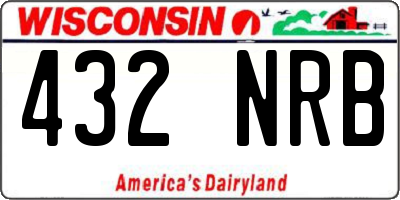WI license plate 432NRB