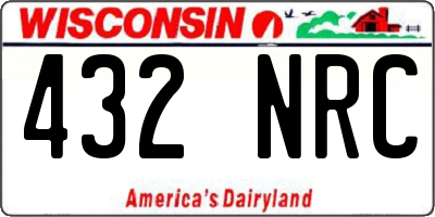 WI license plate 432NRC