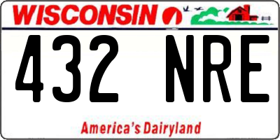 WI license plate 432NRE