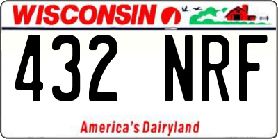 WI license plate 432NRF