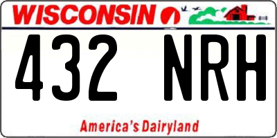 WI license plate 432NRH