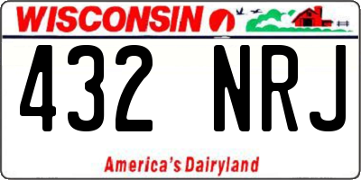 WI license plate 432NRJ