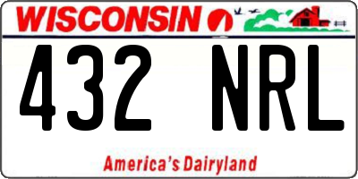 WI license plate 432NRL