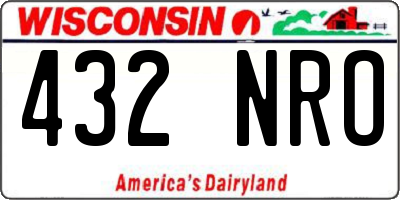 WI license plate 432NRO