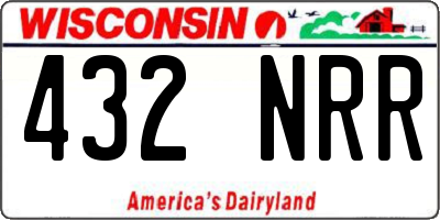 WI license plate 432NRR