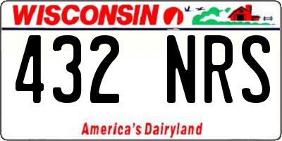 WI license plate 432NRS