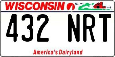 WI license plate 432NRT