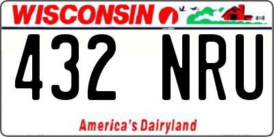 WI license plate 432NRU