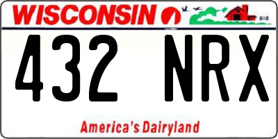 WI license plate 432NRX