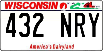 WI license plate 432NRY