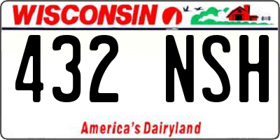 WI license plate 432NSH