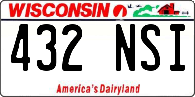 WI license plate 432NSI