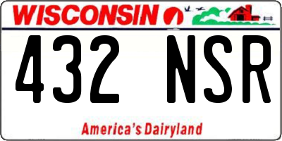 WI license plate 432NSR