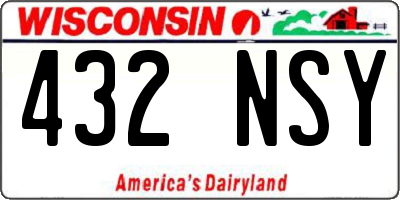 WI license plate 432NSY