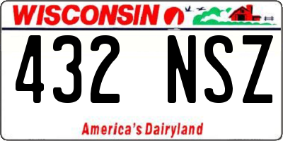 WI license plate 432NSZ