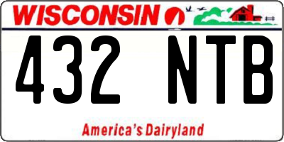 WI license plate 432NTB