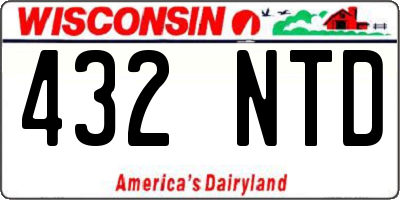 WI license plate 432NTD