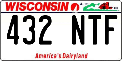 WI license plate 432NTF