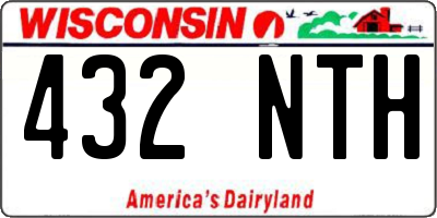WI license plate 432NTH