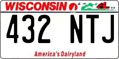 WI license plate 432NTJ