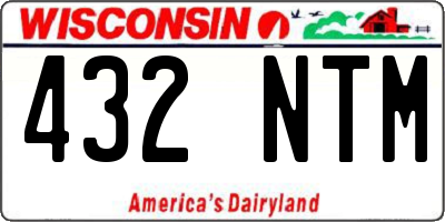 WI license plate 432NTM
