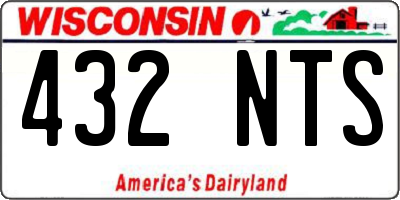 WI license plate 432NTS