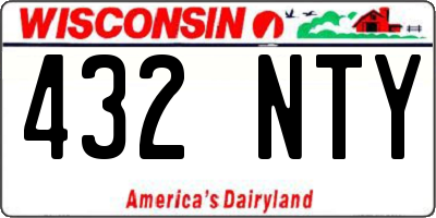WI license plate 432NTY