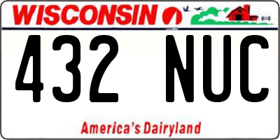 WI license plate 432NUC